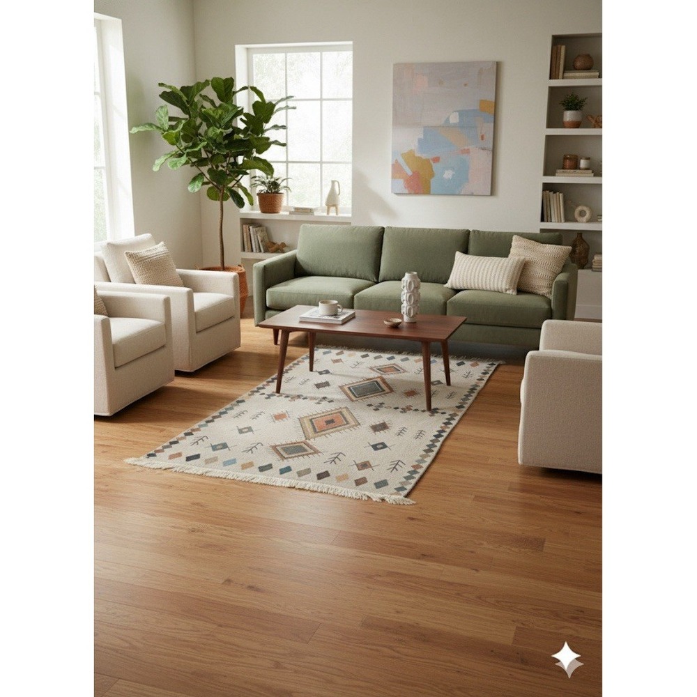 Moroccan Floor Throw Rug Set Of 3‎ 66L x 24W Boho Home Decor Earthy Earth Tones